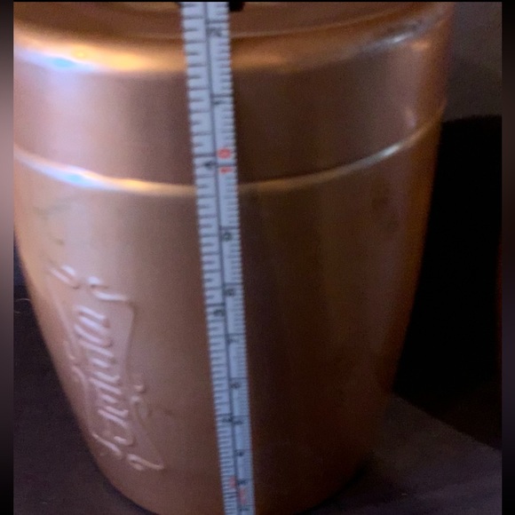 Vintage Copper Color Aluminum Canisters Seed Treats Decor Storage Bird Lover - Picture 12 of 14